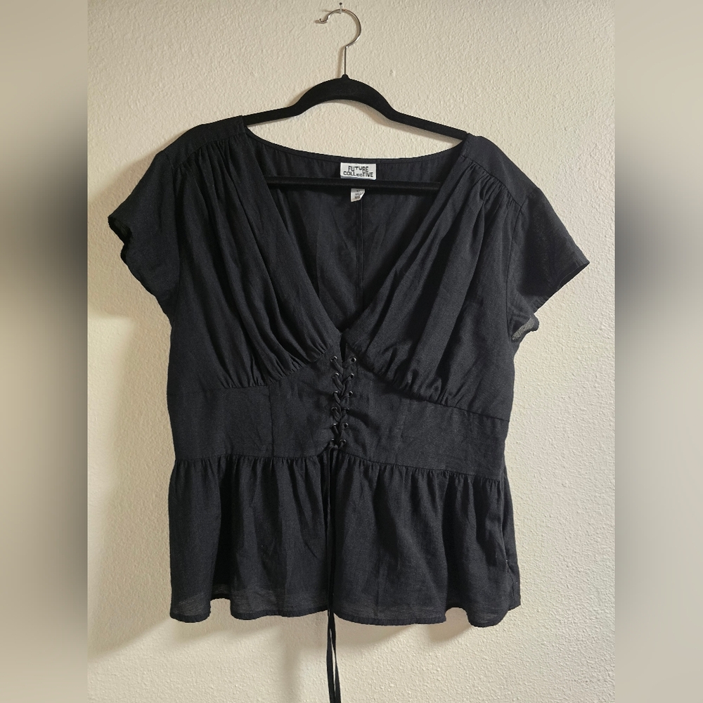 Corset Style Front Blouse